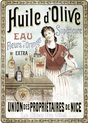 affiche huile d'olive restaurant chez marius